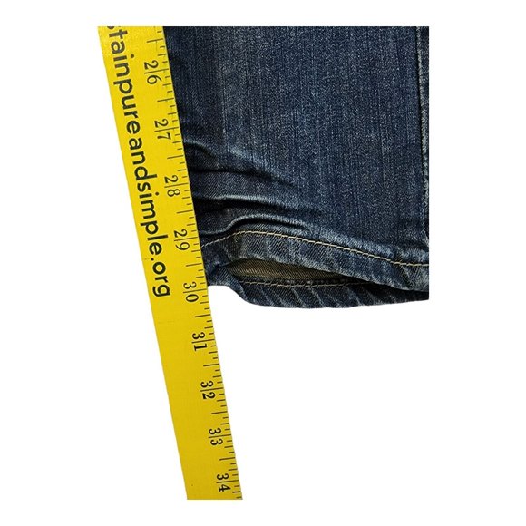 Vigold Skinny Jeans Women's Size 7 Low Rise Faded Whiskered Slub Denim Y2K - Picture 10 of 11